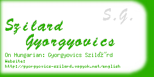 szilard gyorgyovics business card